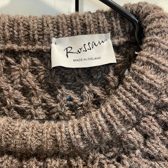 Made in Ireland Heavy Wool Fishermen Cable Knit Size L - Picture 2 of 3